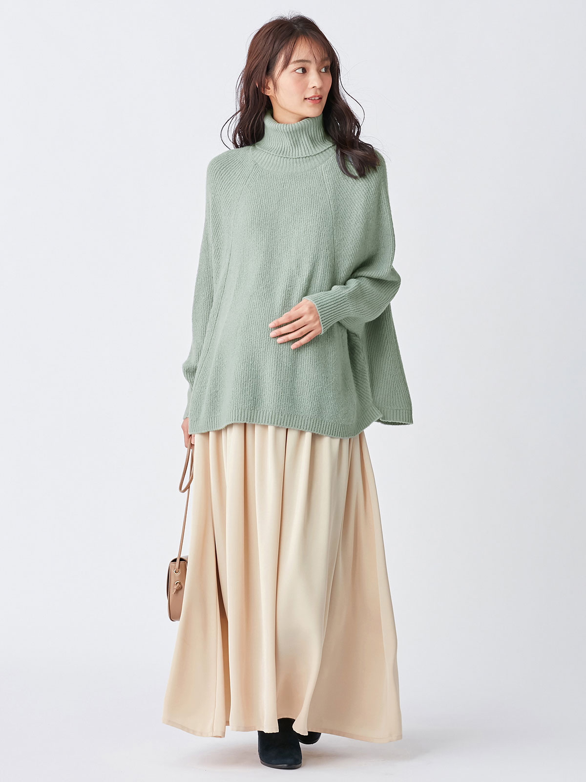 マタニティ スカート ストレッチヤーンポンチョ型ニット マタニティ 授乳服 マタニティウェア 授乳服通販 エンジェリーベ 公式 マタニティ スカート ストレッチヤーンポンチョ型ニット マタニティ 授乳服 マタニティウェア 授乳服通販 エンジェリーベ 公式