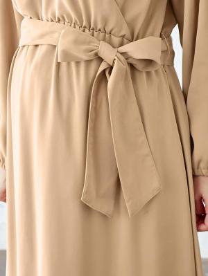 マタニティ ワンピース|ツイルカシュクールワンピース　マタニティ・授乳服