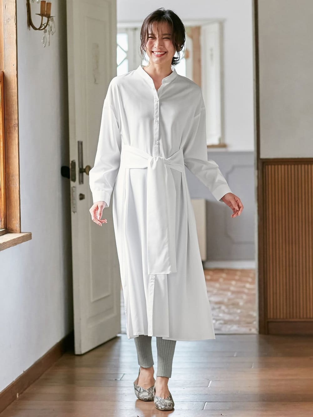 マタニティ ワンピース|【MAX55%OFF ブラックフライデーセール対象】ストレッチローン2WAYワンピース　マタニティ・授乳服【出産後も長く使える】|オフ