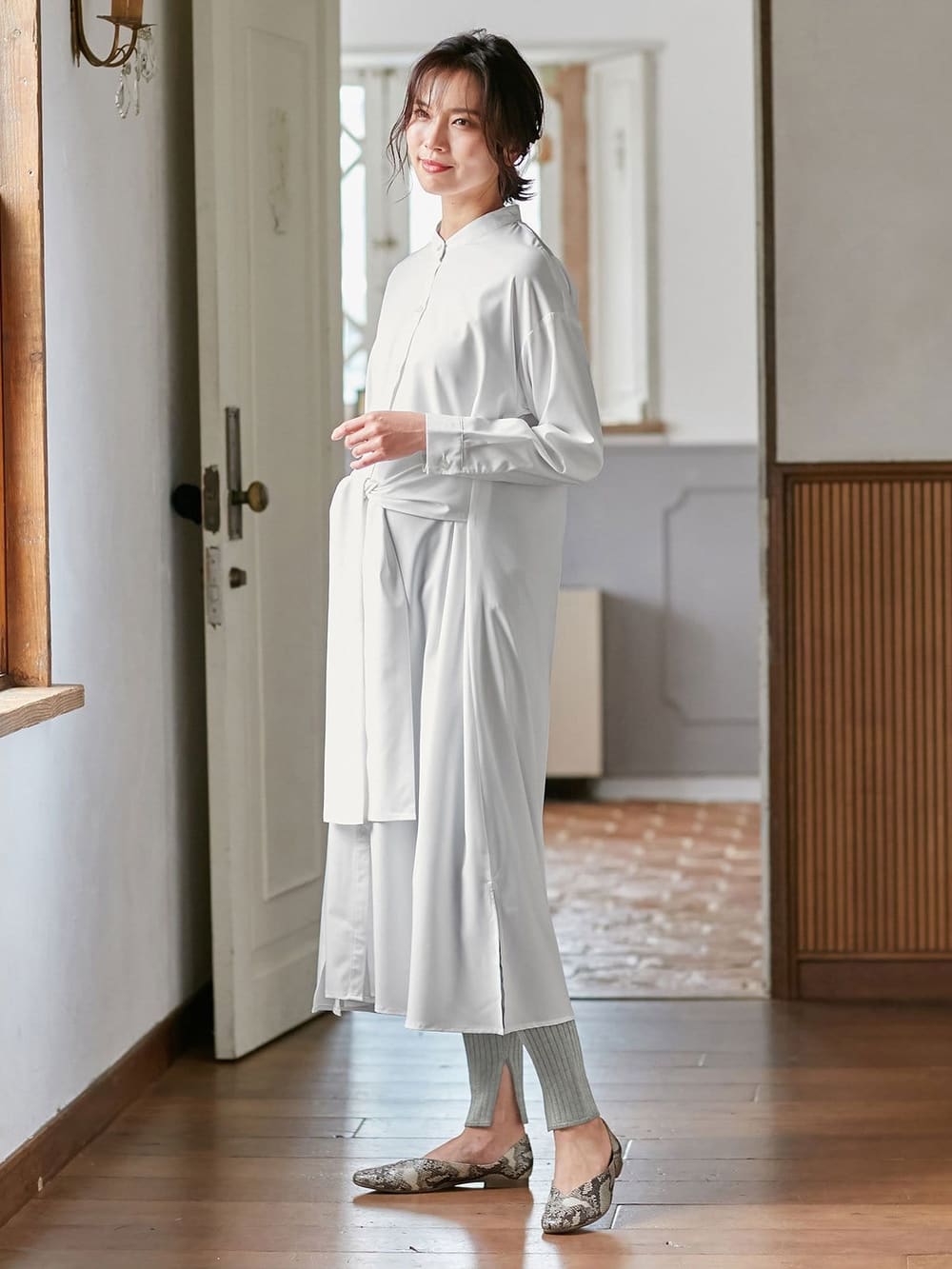 マタニティ ワンピース|【MAX55%OFF ブラックフライデーセール対象】ストレッチローン2WAYワンピース　マタニティ・授乳服【出産後も長く使える】|オフ