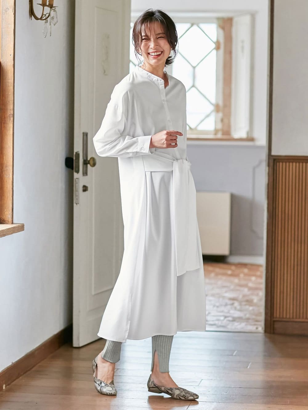 マタニティ ワンピース|【MAX55%OFF ブラックフライデーセール対象】ストレッチローン2WAYワンピース　マタニティ・授乳服【出産後も長く使える】|オフ