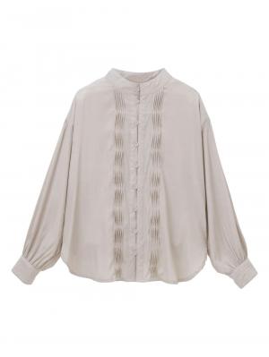 ピンタックビックブラウス　マタニティ・授乳服【出産後も長く使える】 29420