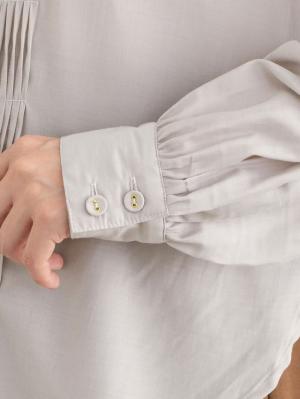 マタニティ トップス|ピンタックビックブラウス　マタニティ・授乳服【出産後も長く使える】