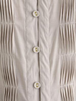 マタニティ トップス|ピンタックビックブラウス　マタニティ・授乳服【出産後も長く使える】