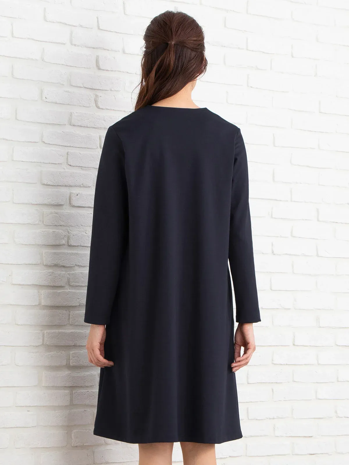 マタニティ ワンピース|ポンチフロントタックワンピース　マタニティ・授乳服【出産後も長く使える】