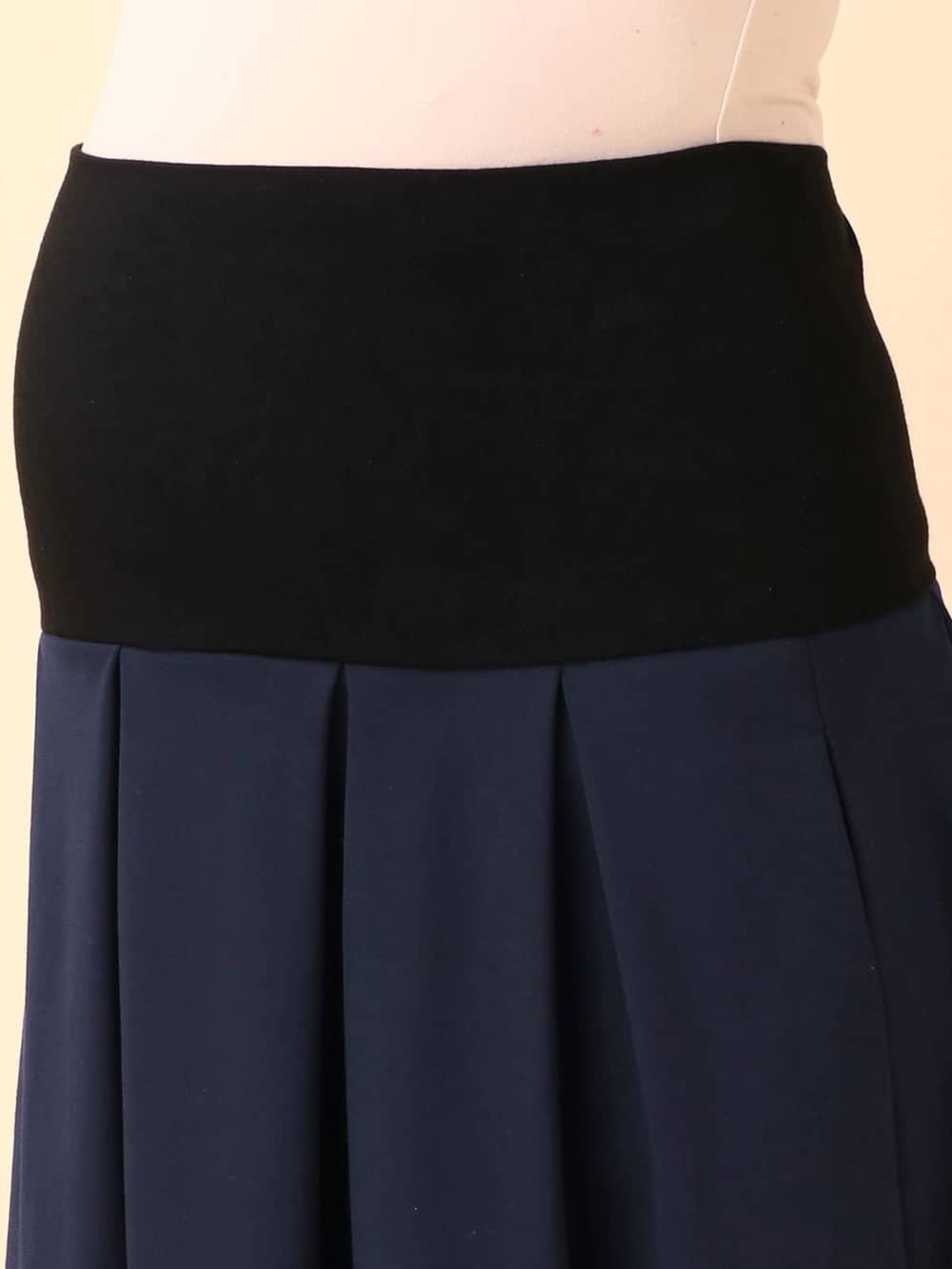 マタニティ ワンピース|【セット】ポンチプルオーバー＆タックフレアスカートセット　マタニティ・授乳服【出産後も長く使える】