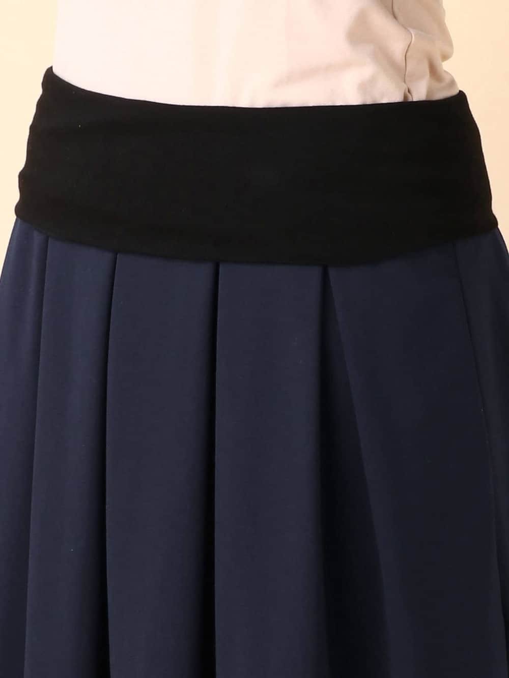 マタニティ ワンピース|【セット】ポンチプルオーバー＆タックフレアスカートセット　マタニティ・授乳服【出産後も長く使える】