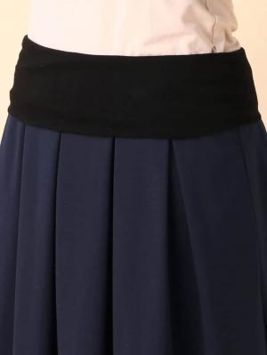 マタニティ ワンピース|【セット】ポンチプルオーバー＆タックフレアスカートセット　マタニティ・授乳服【出産後も長く使える】