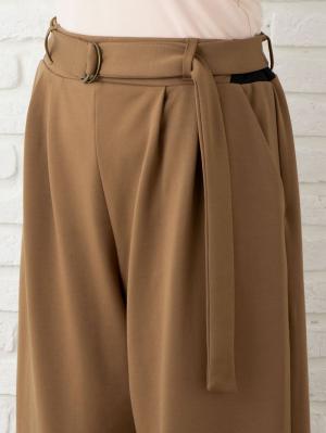 マタニティ パンツ|【産前産後対応】フロントインできる楽ちんポンチワイドパンツ【出産後も長く使える】