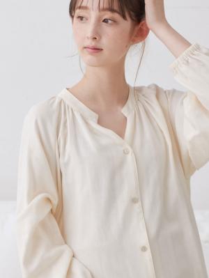 マタニティ パジャマ・ルームウェア|【授乳しやすい】【産前産後対応パンツ付き】Wガーゼパジャマ＆産前産後レギンス|アイボリー