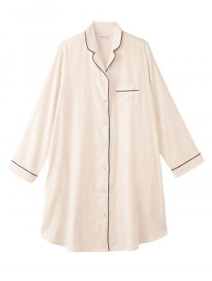 マタニティ パジャマ・ルームウェア|【授乳しやすい】ダブルガーゼシンプルパジャマ【産前産後対応パンツ付】|アイボリー