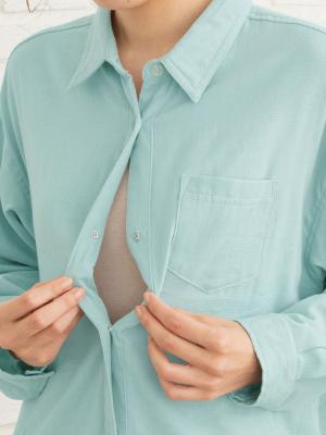 マタニティ パジャマ・ルームウェア|【授乳しやすい】ダブルガーゼシャツワンピ&レギンスセット