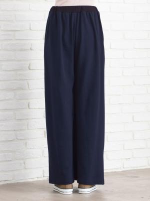 アウトレット|【産前産後対応】フロントインできる楽ちん裏毛サイドスリットロングパンツ【出産後も長く使える】