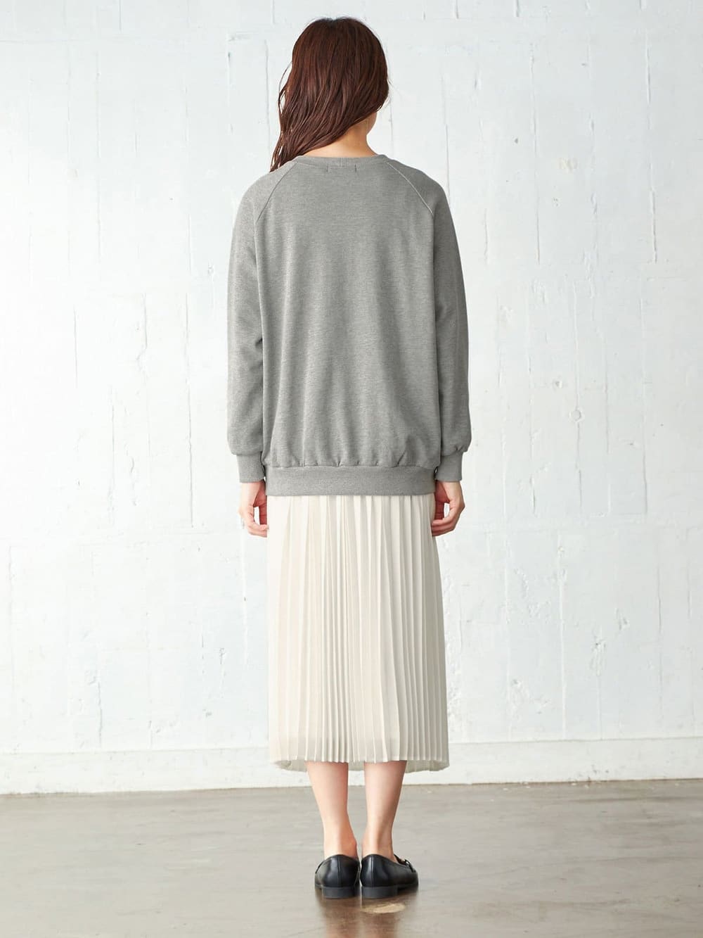 マタニティ ワンピース|【セット】裏毛トップス＆プリーツスカート2点セット　マタニティ・授乳服【出産後も長く使える】