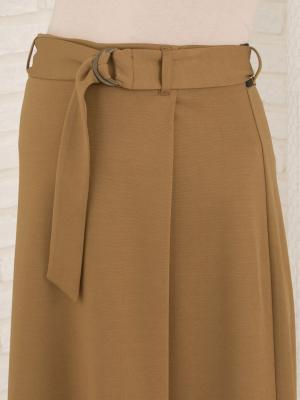 マタニティ ワンピース|【セット】ポンチプルオーバー＆ベルト付ロングスカート　マタニティ・授乳服【出産後も長く使える】