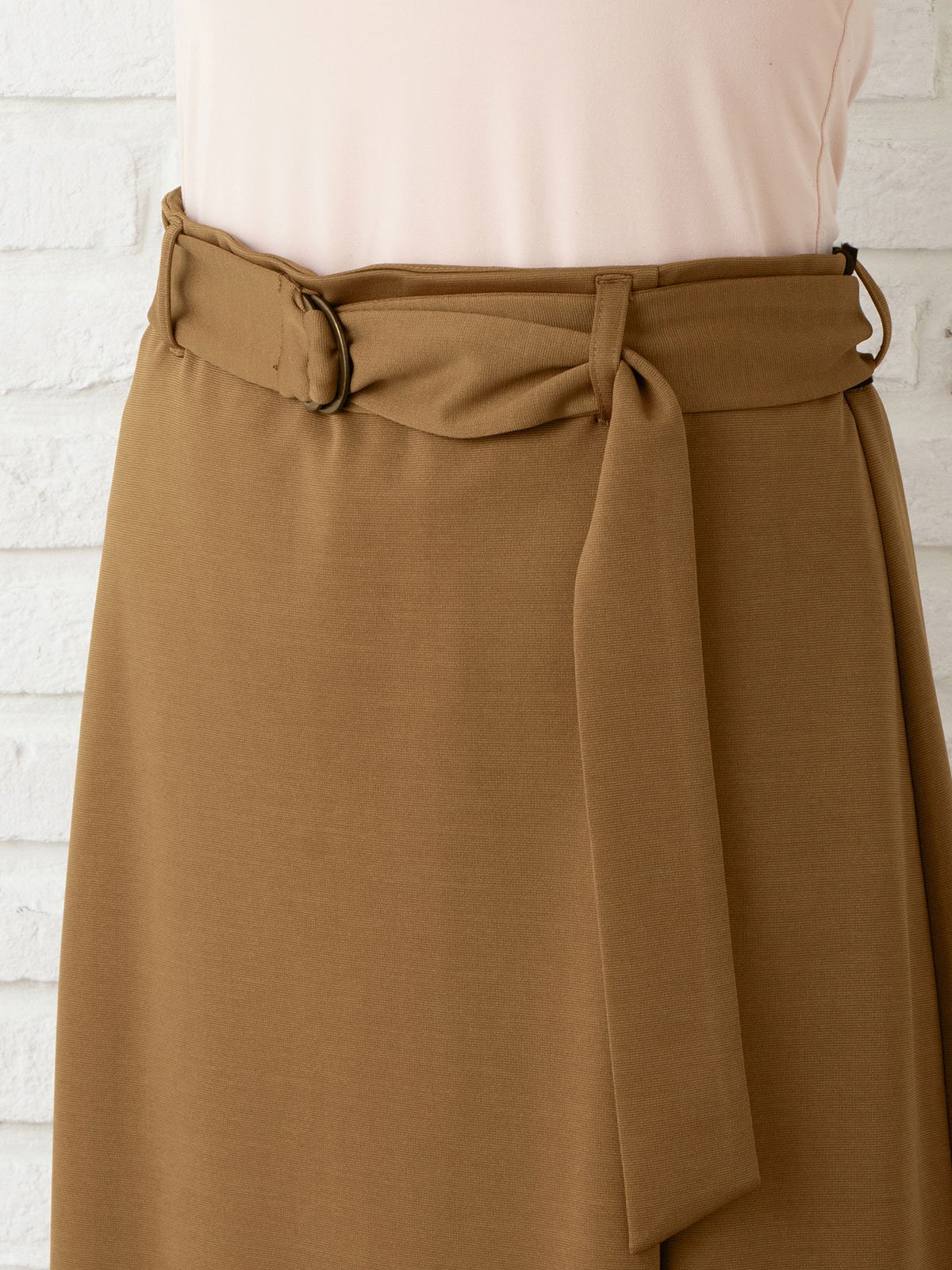 マタニティ ワンピース|【セット】ポンチプルオーバー＆ベルト付ロングスカート　マタニティ・授乳服【出産後も長く使える】