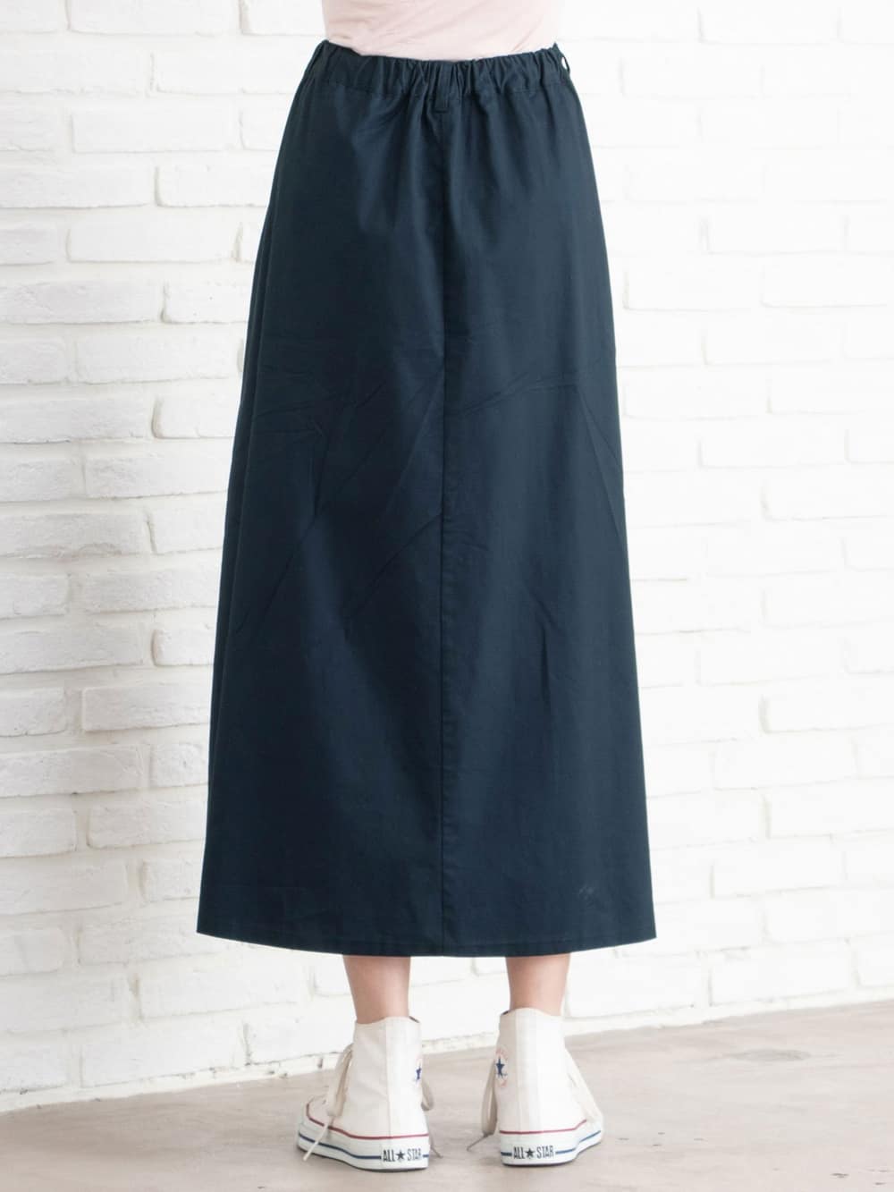 アウトレット|【産前産後対応】フロントタックチノロングスカート【出産後も長く使える】