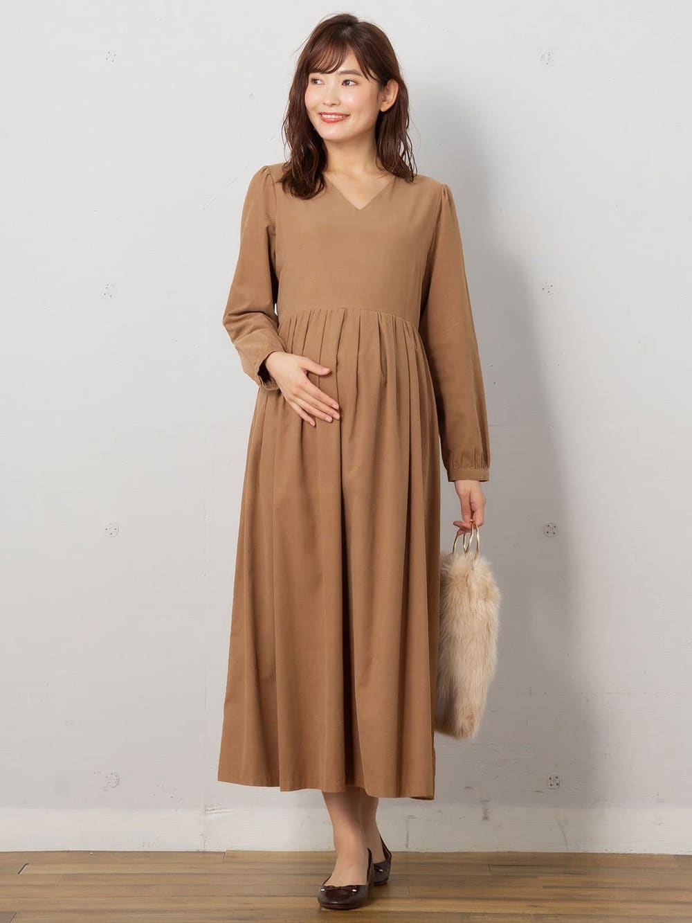 マタニティ ワンピース 授乳口付 コーデュロイギャザーワンピース マタニティウェア 授乳服通販 エンジェリーベ 公式 マタニティ ワンピース 授乳口付 コーデュロイギャザーワンピース マタニティウェア 授乳服通販 エンジェリーベ 公式