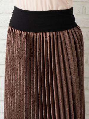 アウトレット|【産前産後対応】バイアスチェックアコーディオンプリーツスカート【出産後も長く使える】