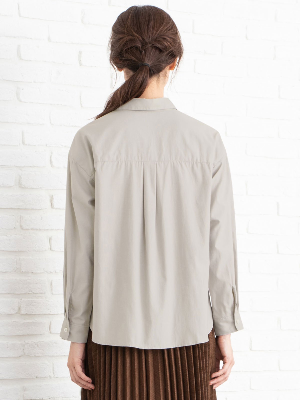 マタニティ トップス|【あったか～い。冬支度セール対象】産前産後プレーンシャツ　マタニティ・授乳服【出産後も長く使える】