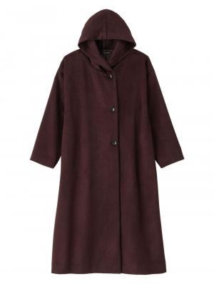 マタニティ アウター（コート）・ママコート|【産前産後対応】フード付ママコート|チェリーブラウン