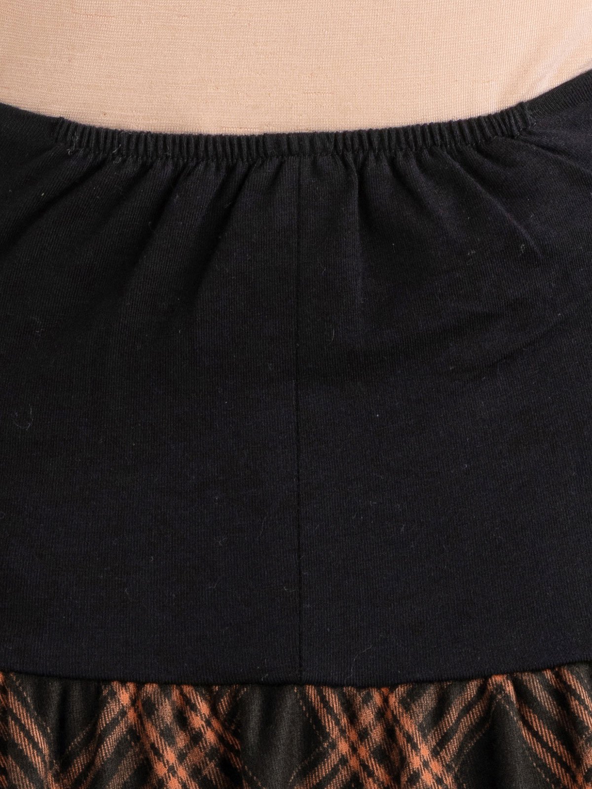 マタニティ スカート|【産前産後対応】チェックバイヤスギャザーフレアースカート【出産後も長く使える】