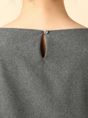 マタニティ ワンピース|ツイードライク サイドタックフレアワンピース　マタニティ・授乳服