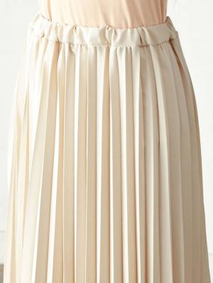 アウトレット|【セット】タートルネックサイドスリットワンピース＆産後も使えるプリーツスカート　マタニティ・授乳服