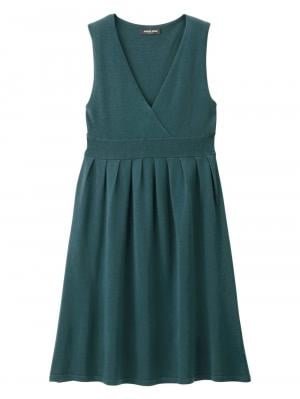 マタニティ ワンピース|リブニットトップス＆ニットジャンパースカートセット　マタニティ・授乳服【出産後も長く使える】|ターコイズ