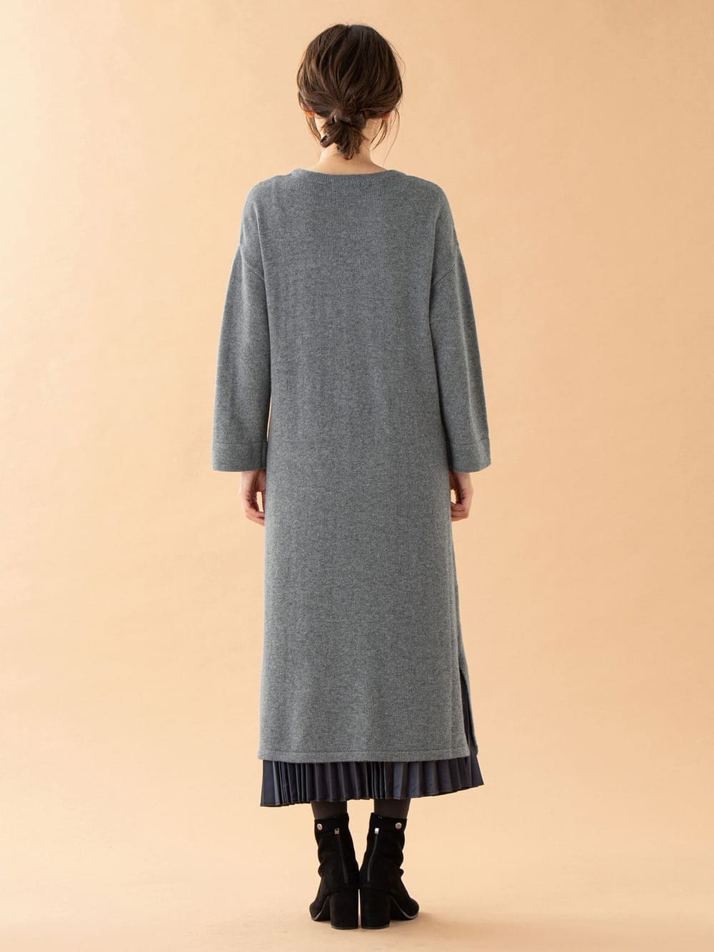 マタニティ ワンピース|ウール混クルーネックワンピース　マタニティ・授乳服