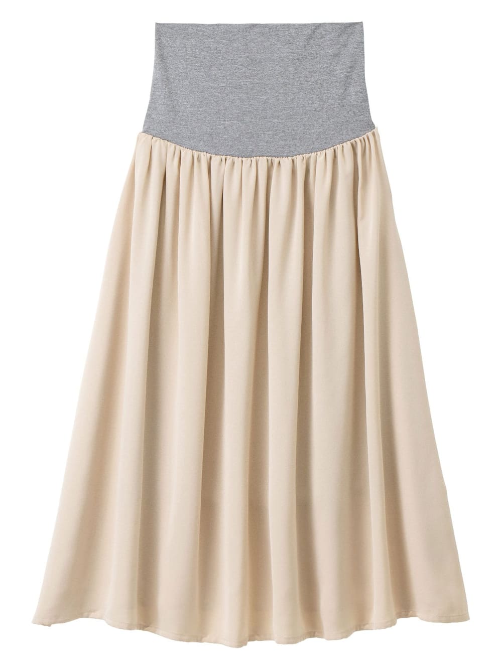 マタニティ ワンピース|【セット】もっちりケーブルボトルニット＆ロングスカートセット　マタニティ・授乳服|ペールベージュ