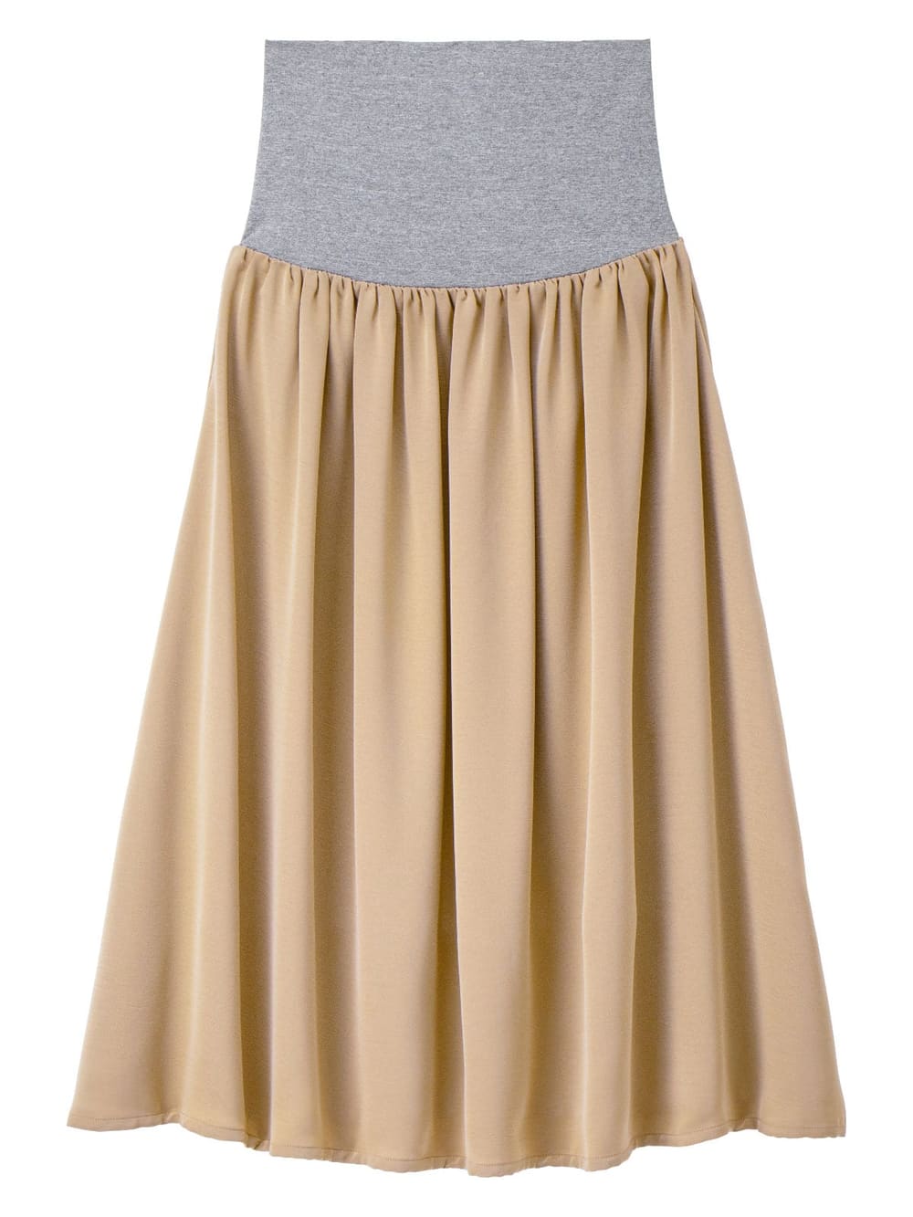 マタニティ ワンピース|【セット】もっちりケーブルボトルニット＆ロングスカートセット　マタニティ・授乳服|チャコール