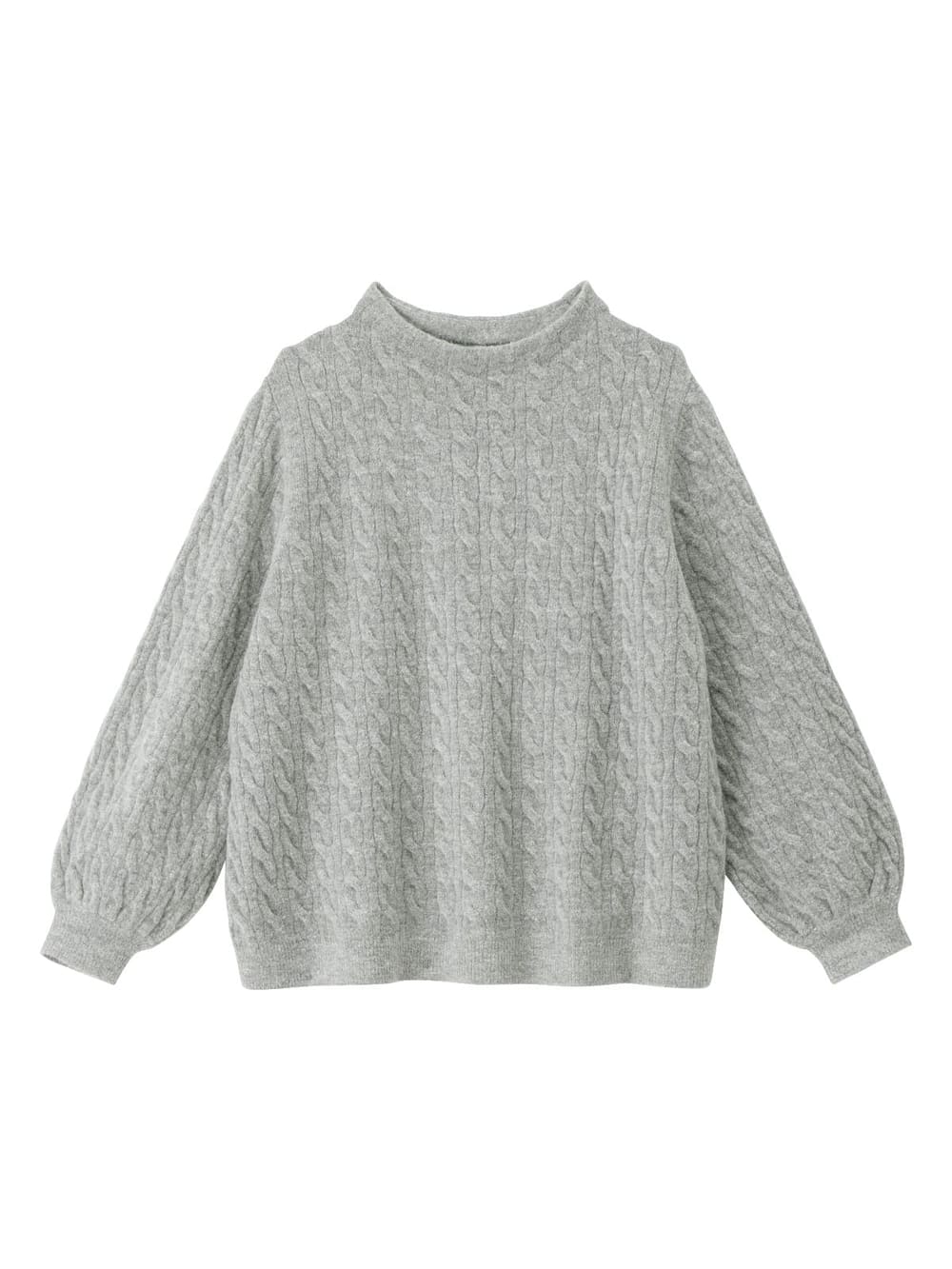 マタニティ ワンピース|【セット】もっちりケーブルボトルニット＆ロングスカートセット　マタニティ・授乳服|杢グレー