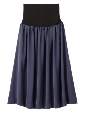 マタニティ ワンピース|【セット】もっちりケーブルボトルニット＆ロングスカートセット　マタニティ・授乳服|杢グレー