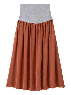 マタニティ ワンピース|【セット】もっちりケーブルボトルニット＆ロングスカートセット　マタニティ・授乳服|アイボリー