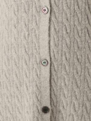 マタニティ ワンピース|【2WAY】もっちりケーブルニットワンピカーディガン　マタニティ・授乳服