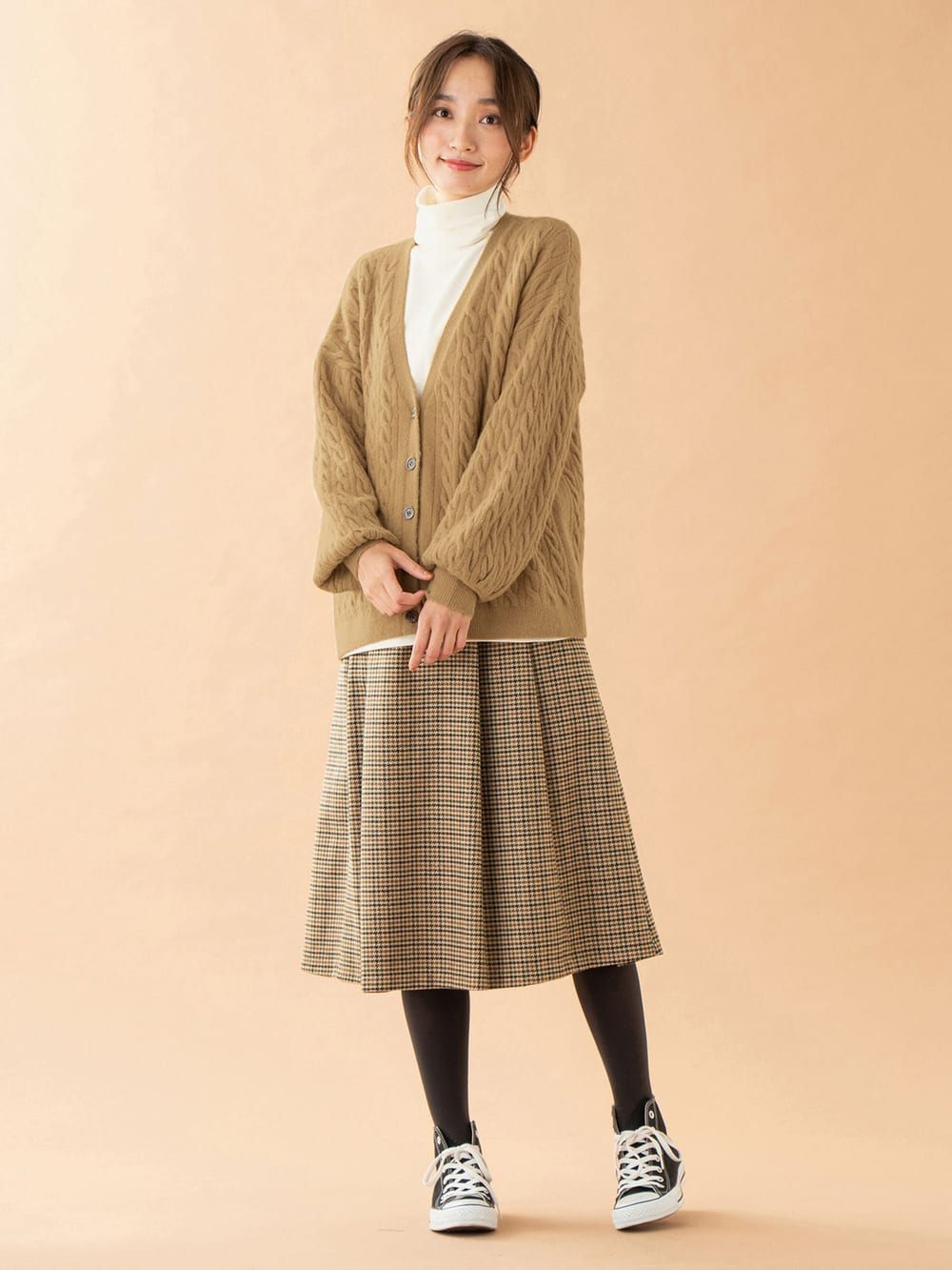 マタニティ スカート | もっちりケーブルニットカーディガン マタニティ・授乳服 ｜マタニティウェア・授乳服通販｜ エンジェリーベ 公式