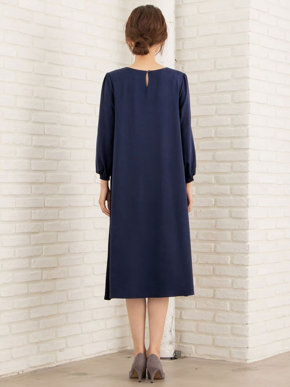 マタニティ ワンピース|サイドプリーツワンピース　マタニティ・授乳服【出産後も長く使える】