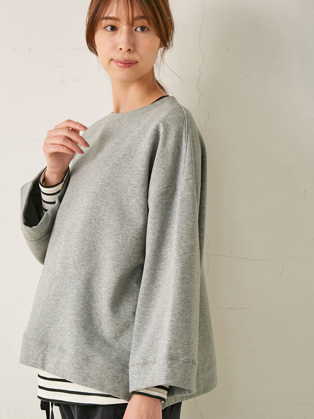 マタニティ ワイドスリーブ トップス あったか裏起毛 産後 授乳服 ワンマイル 部屋着 マタニティウェア 授乳服通販 エンジェリーベ 公式 マタニティ ワイドスリーブ トップス あったか裏起毛 産後 授乳服 ワンマイル 部屋着 マタニティウェア 授乳服通販 エンジェリーベ 公式