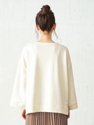 マタニティ トップス|マタニティ ワイドスリーブ トップス  あったか裏起毛 ワンマイル 部屋着　マタニティ・授乳服【出産後も長く使える】