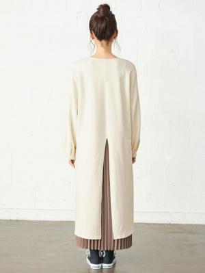 マタニティ ワンピース|【マタニティ・授乳服】裏起毛バックスリットスウェットワンピ