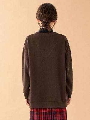 アウトレット|ain(アイン)ニットソー裏起毛タートルフェイクトップス マタニティ・授乳服【出産後も長く使える】