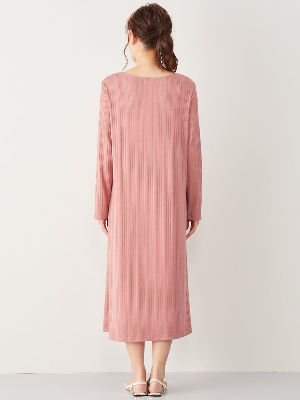 マタニティ ワンピース|ain(アイン)ランダムリブフレアワンピース マタニティ・授乳服【出産後も長く使える】