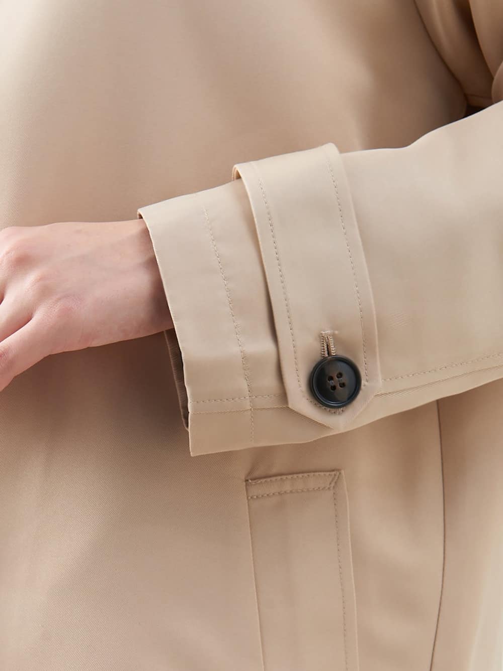 マタニティ アウター（コート）・ママコート|ain（アイン）【撥水加工】【防花粉】ダッカー付きステンカラーママコート