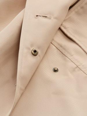 マタニティ アウター（コート）・ママコート|ain（アイン）【撥水加工】【防花粉】ダッカー付きステンカラーママコート