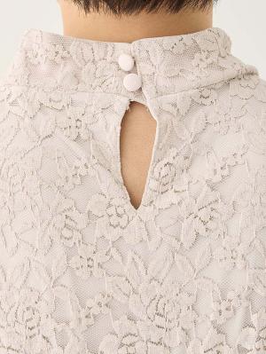 マタニティ ワンピース|LOVE MIC（ラブミック）レース×強撚スムースフレアーワンピース　マタニティ・授乳服【出産後も長く使える】