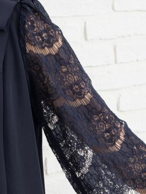 マタニティ ワンピース|LOVE MIC（ラブミック）レーススリーブストレッチジョーゼットワンピース　マタニティ・授乳服【出産後も長く使える】