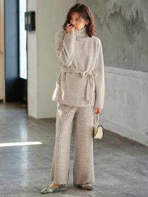 マタニティ トップス|Vicente for mom（ヴィセンテフォーマム）タートルニットトップス　マタニティ・授乳服|ベージュ