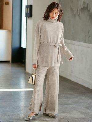 マタニティ トップス|Vicente for mom（ヴィセンテフォーマム）タートルニットトップス　マタニティ・授乳服|ベージュ