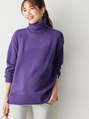 マタニティ トップス|Vicente for mom（ヴィセンテフォーマム）タートルニットトップス　マタニティ・授乳服|パープル